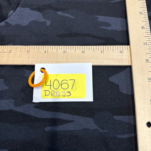 T by Talbots Camo T Shirt Dress‎ Small Petite Short Sleeve Pocket Athleisure - Picture 8 of 8